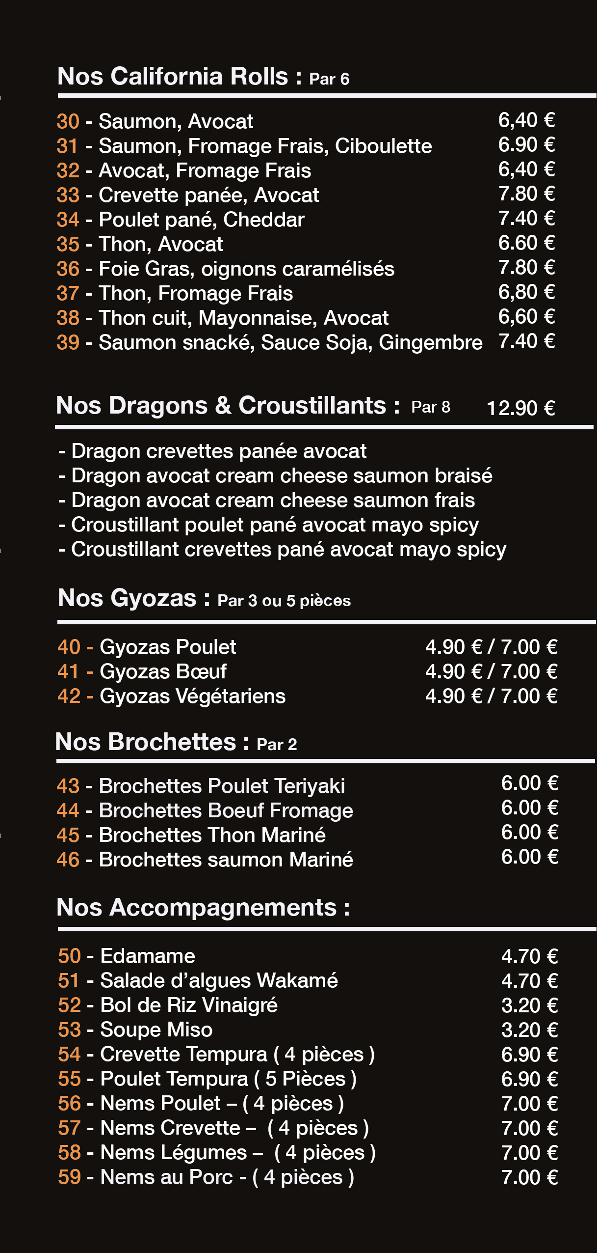 Sushi Auriol, sushi st Zacharie, sushi plan d'apps